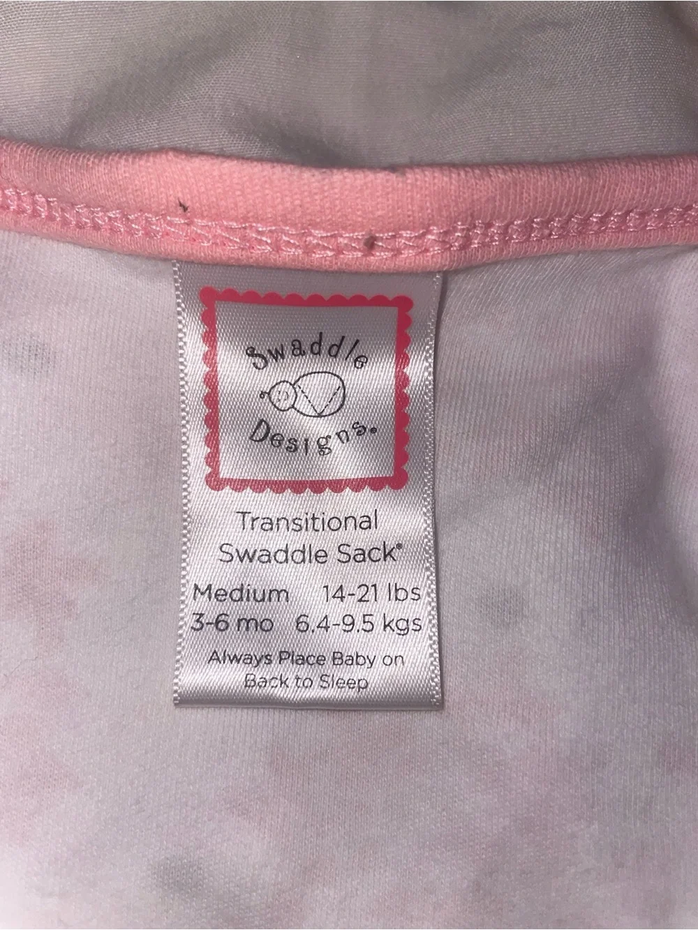 Swaddle Designs Pink Transitional Swaddle Sack - Medium
